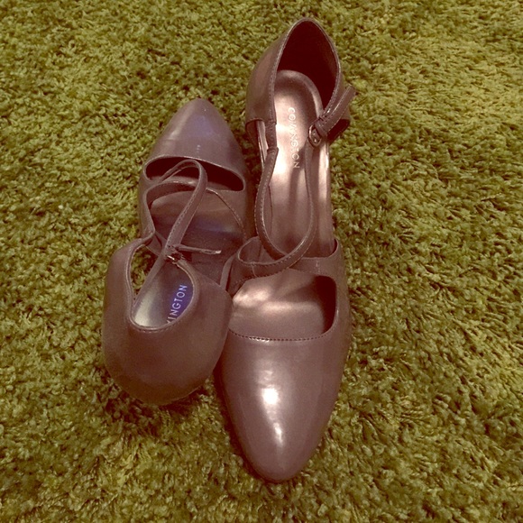 Grey Cross Strap 3.5" Heels