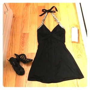 Bcbg Halter style little black dress size M NWOT