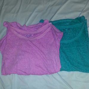 Two long sleeve tee shirts