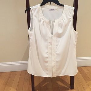 Calvin Klein silky white top