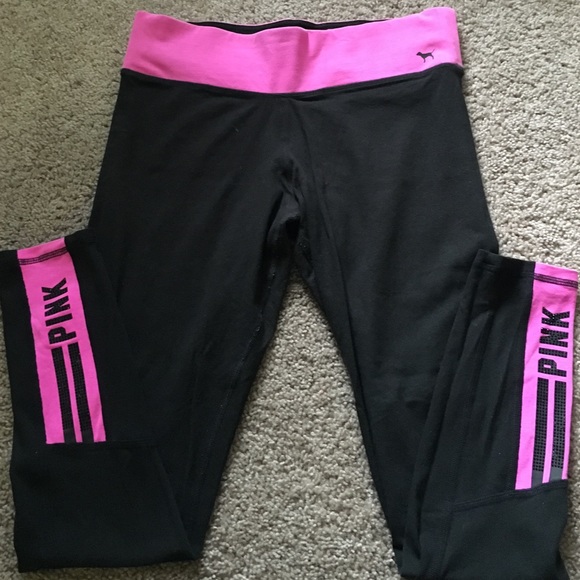 PINK Victoria's Secret Pants - VS PINK yoga leggings with rhinestones on back