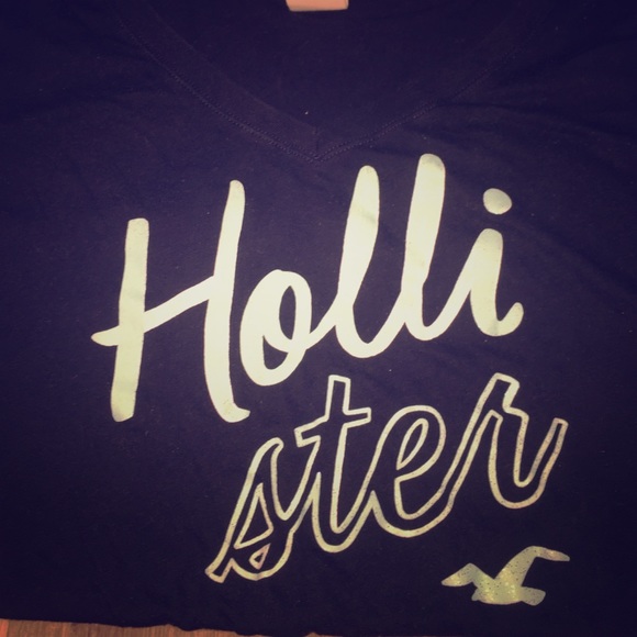 Hollister black and turquoise shirt