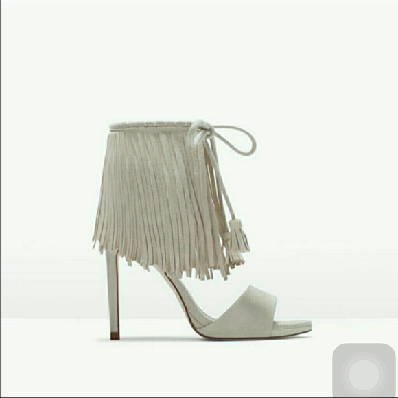 zara fringe heels