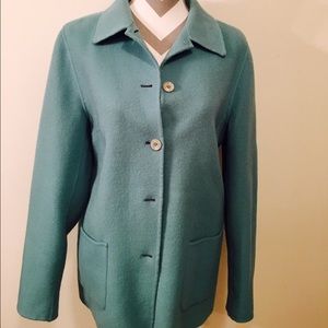 Blue wool coat