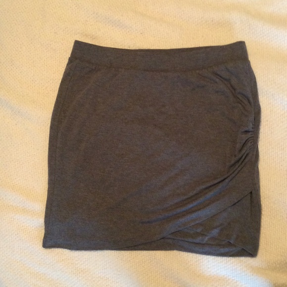 grey cotton pencil skirt