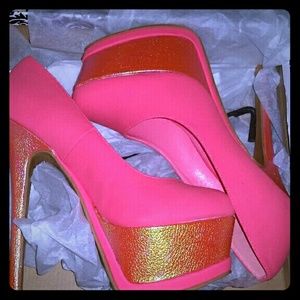 Shoe Republic Hot Pink Heels