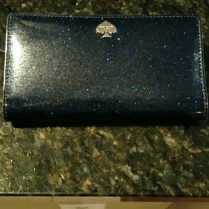 kate spade Bags - Kate Spade blue glitter wallet just reduced kate spade Bags - Kate Spade blue glitter wallet just reduced