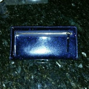 kate spade Bags - Kate Spade blue glitter wallet just reduced kate spade Bags - Kate Spade blue glitter wallet just reduced