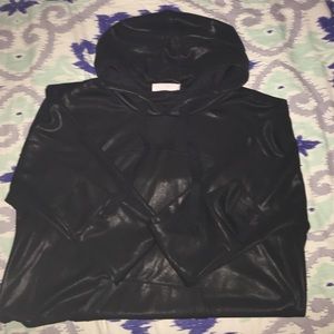 Zara Black Coated Hoodie