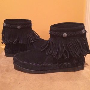 Minnetonka Fringe Ankle Boot