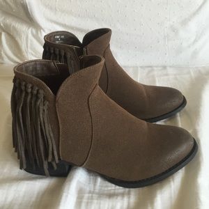 Fringe booties