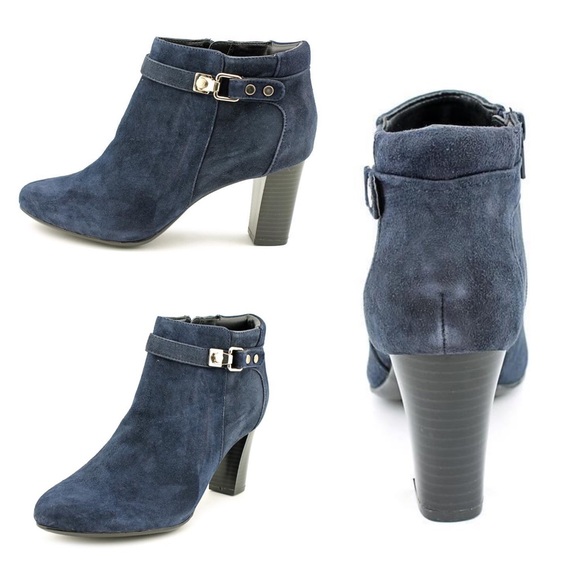 Alfani Shoes - Alfani navy blue suede ankle booties