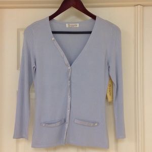 Long Sleeve Cardigan With Tipping