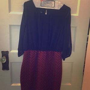 Fun party dress . Sheer sleeves with slits