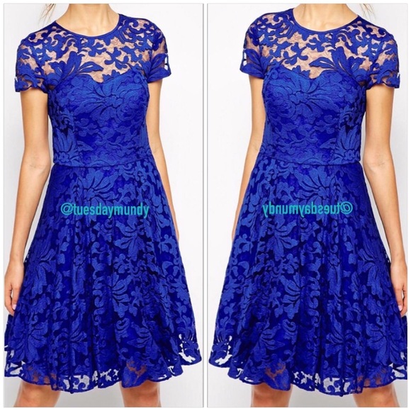 Boutique Dresses & Skirts - 🔮3 For $24 Boutique Royal Blue Lace Dress