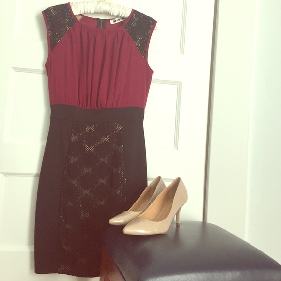 Gently worn fun cocktail dress - red and black