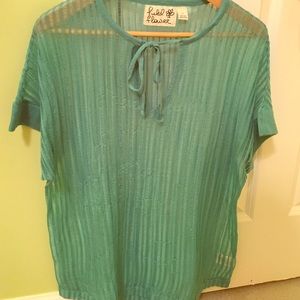 Green anthropologie blouse