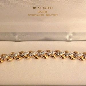 18 KT Gold Over Sterling Silver Bracelet