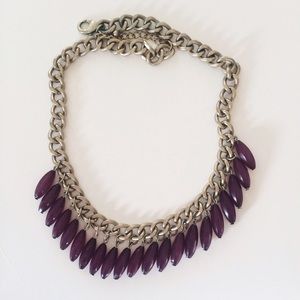 Purple drop necklace
