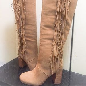 Taylan fringed nubuck knee boots!