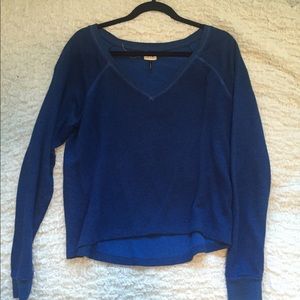 Blue cropped sweater
