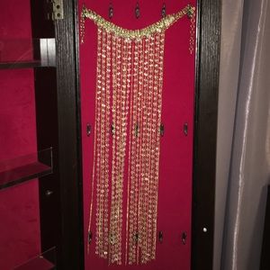 Bebe beaded checker long necklace SALE