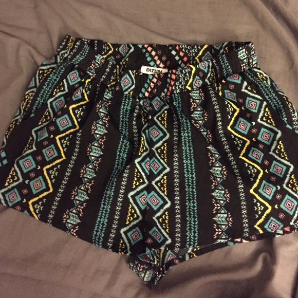 Patterned High Waisted Shorts