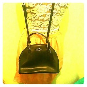 Coach crossbody bag- Black Mini Dome Satchel Bag