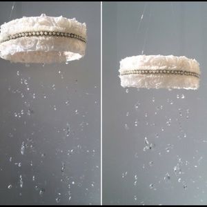 Raised Chiffon Baby Mobile with Crystals.