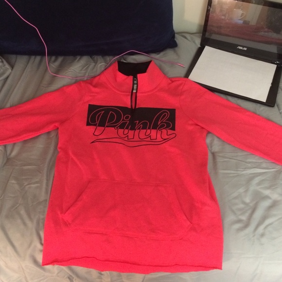PINK Victoria's Secret Sweaters - Vs pink half zip