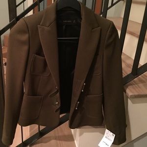Army green ZARA blazer