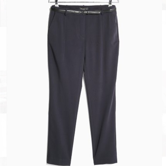 SOLD | Mango | Navy Blue Suit Trouser Ankle Pants - Picture 4 of 4