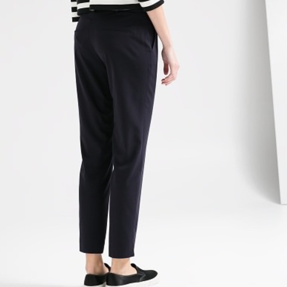SOLD | Mango | Navy Blue Suit Trouser Ankle Pants - Picture 3 of 4