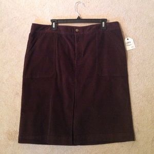 FINAL MARKDOWN:  Chocolate brown corduroy skirt