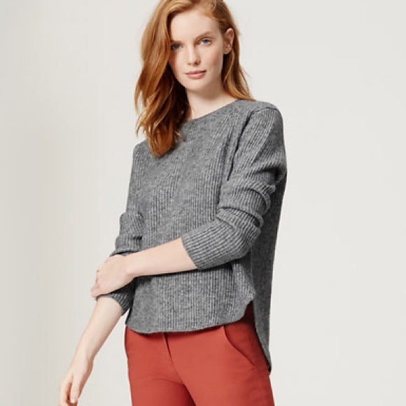 LOFT Sweaters - Grey LOFT Ribbed Sweater