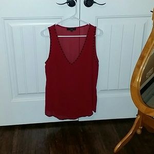 Sanctuary burgundy sheer tank