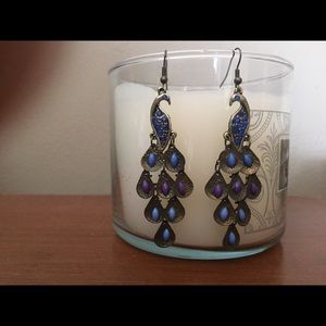 Bohemian peacock earrings!🕊