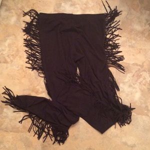 Suede fringe leggings ✅