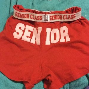 red senior class shorts
