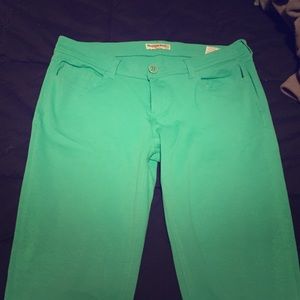 Kelly green cotton jeggings