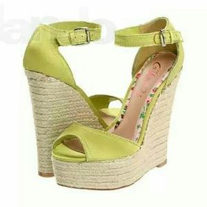 Platform Wedge Espadrilles Sandal Like New - image 1