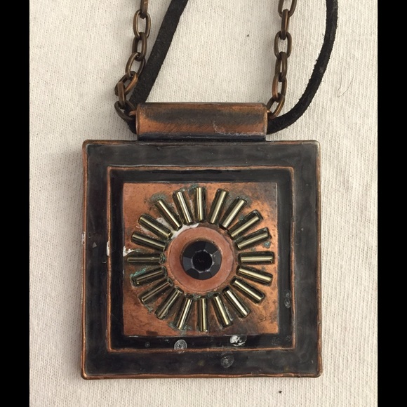 Really cool copper and metal necklace.