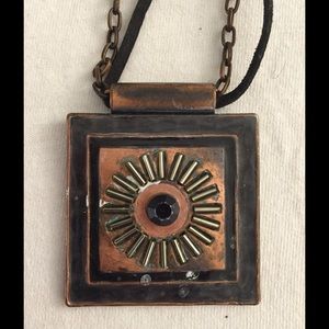 Really cool copper and metal necklace.