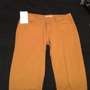 Mustard yellow/brown stretchy jeggings