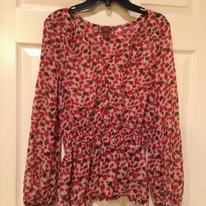 Peasant flower blouse