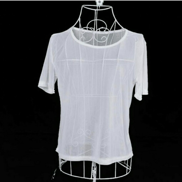 NEW White Mesh T-shirt