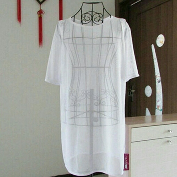 NEW White mesh t-shirt