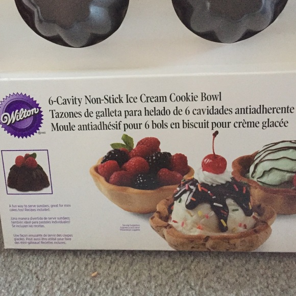 NEW 6 Non-Stick Ice Cream Cookie Bowl Pan - Picture 2 of 4