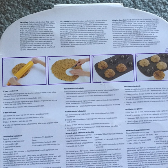 NEW 6 Non-Stick Ice Cream Cookie Bowl Pan - Picture 4 of 4