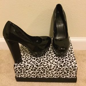 Forever 21 Patent Leather Chunky Heel Pumps